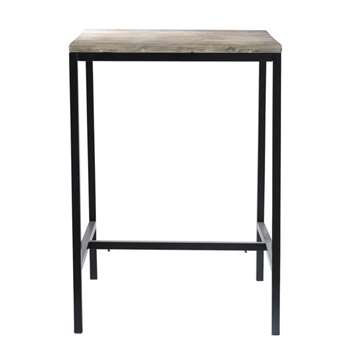 LONG ISLAND Solid wood and metal industrial tall dining table (Width 75cm Long)