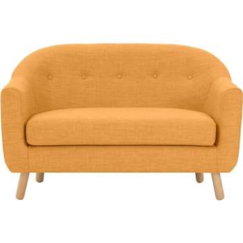 Lottie 2 Seater Sofa, Honey Yellow (75 x 127cm)