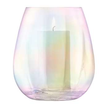 LSA International - Pearl Blown Glass Lantern/Vase (H22 x W20 x D20cm)