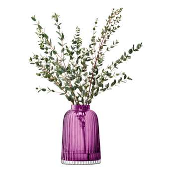 LSA International - Pleat Vase - Heather - 20cm (H20 x W13.5 x D13.5cm)