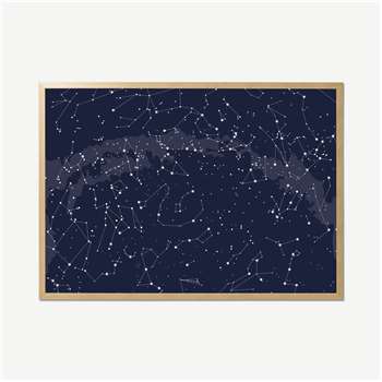 Luna Celestial Framed Print, 70 x 100cm (H70.2 x W100.2 x D2.5cm)