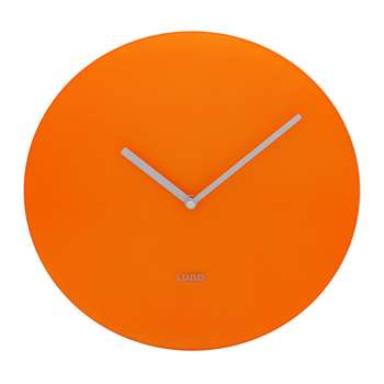 Lund London - Neon Wall Clock - Orange (H30 x W30cm)