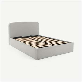 MADE Essentials Besley King Size Ottoman Storage Bed, Hail Grey (H96 x W166 x D219cm)