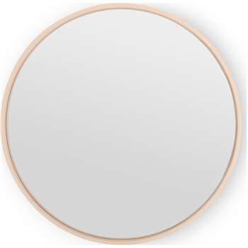 MADE Essentials Bex Round Lacquered Mirror, Blush Pink (Diameter 55cm)