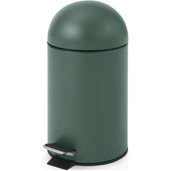 MADE Essentials Joss 3L Pedal Bin, Dark Green (H33 x W17 x D17cm)