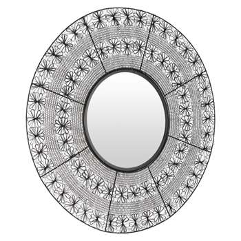 MAHALA Black Wire Mirror (H96 x W93 x D2cm)