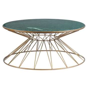 Mali Brass Coffee Table (H35 x W90 x D90cm)