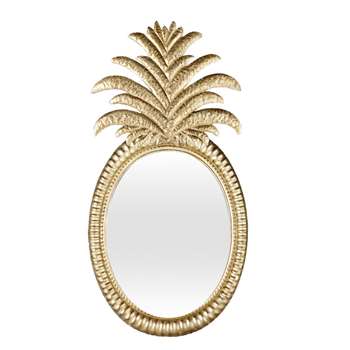MANILLE Gold Metal Pineapple Mirror (84.5 x 43cm)