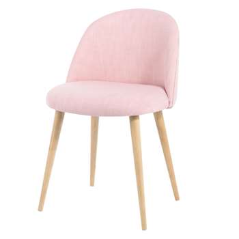 MAURICETTE Pink fabric vintage chair (76 x 50cm)