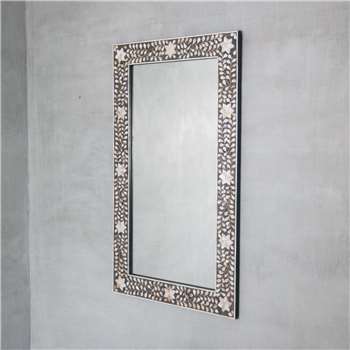 Maxi Grey Mother Of Pearl Mirror (H120 x W70cm)