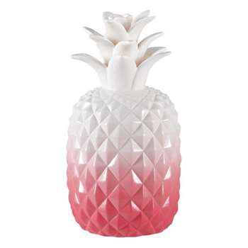 MAYA Pink and White Pineapple Ornament (H23 x W12 x D12cm)