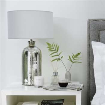 Mercury Large Bottle Table Lamp - Silver (65 x 41cm)