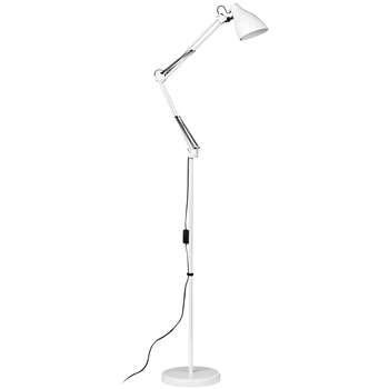 Metal Adjustable Floor Lamp - White (172 x 41cm)