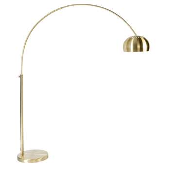 Zuiver Metal Bow Floor Lamp in Brass (190-250 x 170cm)