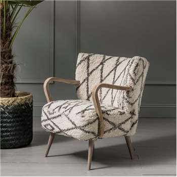 Mina Printed Armchair (H74 x W55 x D58cm)