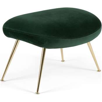 Moby Footstool, Pine Green Velvet (H42 x W58 x D47cm)