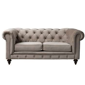 Monty Two Seat Sofa – Taupe (H80 x W185 x D99cm)
