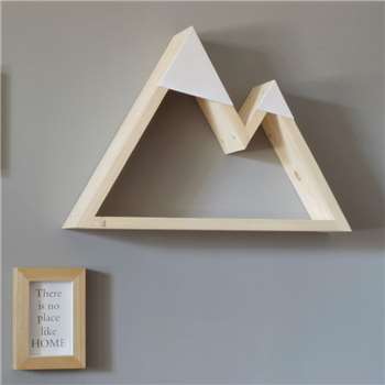 Mountain Geometric Shelf - White (34.6 x 50cm)