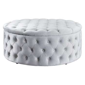 Mylia Storage Ottoman - Dove Grey (H41 x W100 x D100cm)