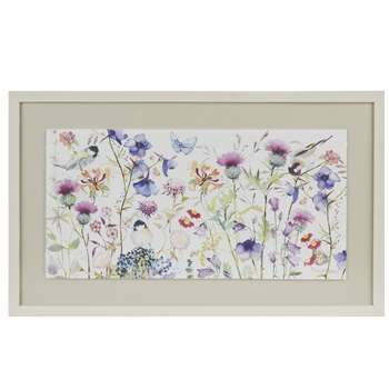 Nature's Florist Pastel Purple Framed Print (38 x 63cm)