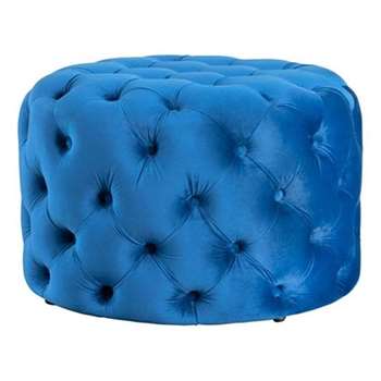Nevia Ottoman - Navy Blue (H71 x W44 x D44cm)