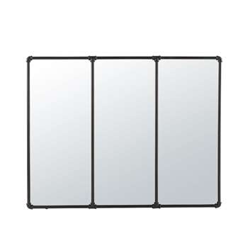 NEWTON - Black Metal Mirror (H95 x W119 x D4cm)