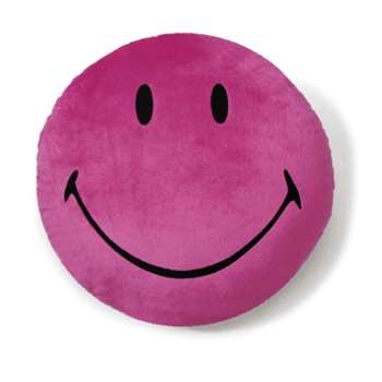 NICI Smiley Round Plush Cushion (Pink) 35cm