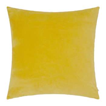 Niki Jones - Chartreuse Velvet Linen Cushion - (50 x 50cm)