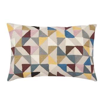 Niki Jones - Harlequin Linen Cushion - 40x60cm - Multi