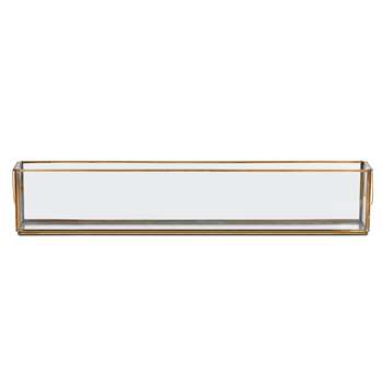 Nkuku - Bequai Tealight Box - Antique Brass - Large (H11 x W56.5 x D7cm)