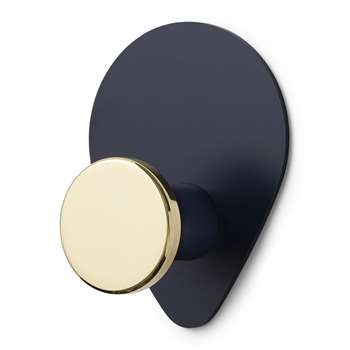 Normann Copenhagen - Peacock Wall Hook - Large - Midnight Blue (H12 x W9 x D4.5cm)