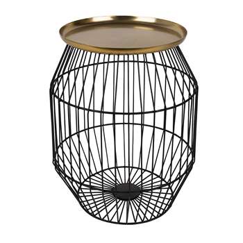 Nout Brass Plated Side Table (H46.5 x W37 x D37cm)