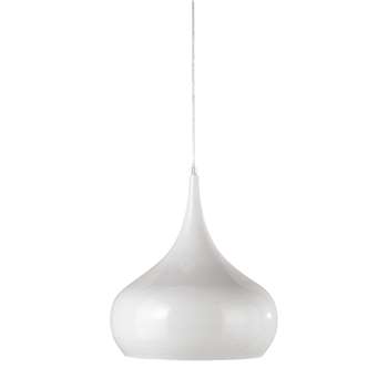 NOVA metal pendant lamp in white D 42cm