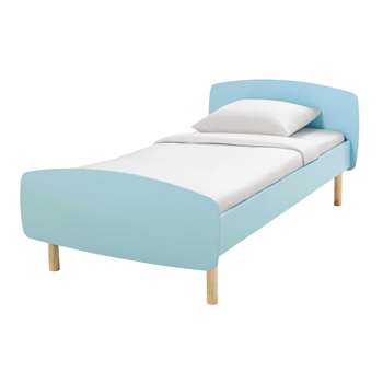 NUAGE Child's Blue Wooden Bed (74 x 104 x 196cm)