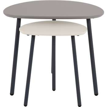 Nyla Nesting Tables, Tonal Grey (45 x 55cm)