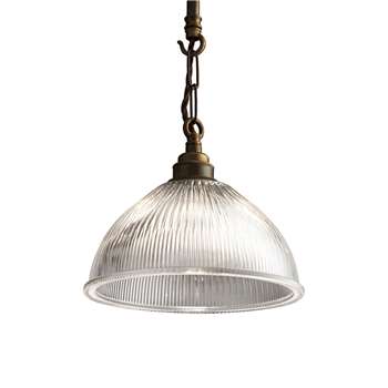 Old School Electric - Dome Prismatic Pendant Light - Large (22 x 30cm)