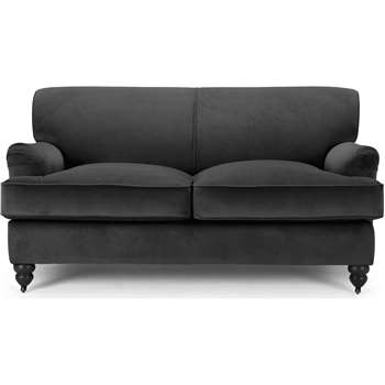 Orson 2 Seater Sofa, Smoke Velvet (80 x 156cm)