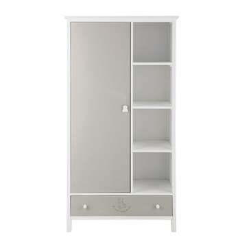 OURSON Wooden child's closet in white (W 94cm)