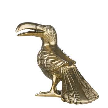 Pale Gold Toucan Decoration (H21 x W18 x D23cm)