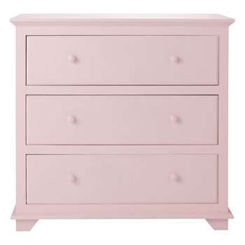 PASTEL Wooden chest of drawers in pink (85 x 90cm)