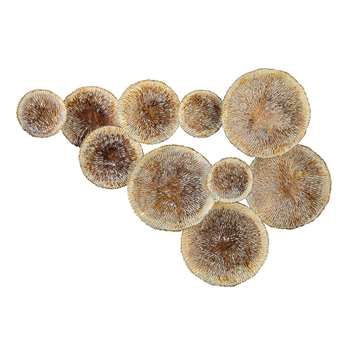 PENDJAB Gold Metal Wall Art (81 x 115cm)