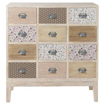PIMPRENELLE Wooden 12 drawer chest cabinet (80 x 75cm)