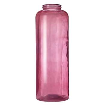 Pink smoked glass vase CAPUCINE (70 x 25cm)
