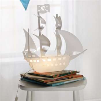 Pirate Ship Light - White (39.5 x 39.5cm)