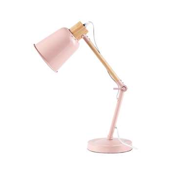 PIXIE Pastel Pink Metal Desk Lamp (45 x 11cm)