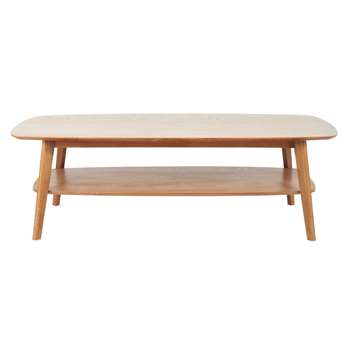 PORTOBELLO Solid oak coffee table (40 x 130cm)