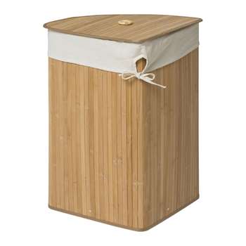 Premier Housewares Kankyo Corner Laundry Hamper - Natural 57 x 35cm