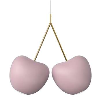 Qeeboo - Cherry Ceiling Lamp - Matt Pink (H68 x W65 x D29cm)