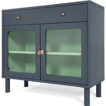 Quin Compact Cabinet, Blue (90 x 100cm)