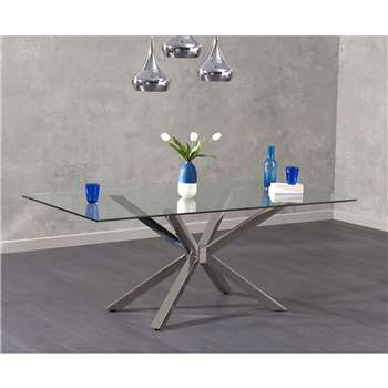 Rhone 200cm Glass Dining Table (76 x 200cm)